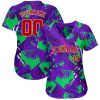Custom 3D Pattern Design Music Festival Authentic Baseball Jersey - Image 2