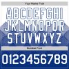 Custom White Royal 3D Pattern Design Gradient Square Shapes Authentic Baseball Jersey - Image 5