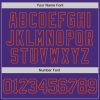 Custom Purple Orange 3D Pattern Design Curve Lines Authentic Baseball Jersey - Image 5