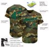 Custom Camo Kelly Green-Black Authentic Salute To Service Baseball Jersey - Image 3