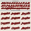 Custom Cream Red Pinstripe Red-Black Authentic Baseball Jersey - Image 5