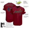 Custom Crimson Navy-Old Gold Authentic Baseball Jersey - Image 3