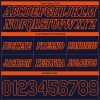 Custom Navy Orange Pinstripe Fade Fashion Authentic Basketball Shorts - Image 3