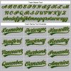 Custom Gray Green Pinstripe Old Gold Authentic Baseball Jersey - Image 4