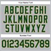 Custom Gray Green Pinstripe Old Gold Authentic Baseball Jersey - Image 5