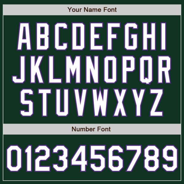 Custom Green White-Purple Authentic Baseball Jersey - Image 5