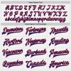 Custom White Royal Pinstripe Royal-Red Bomber Full-Snap Varsity Letterman Jacket - Image 4