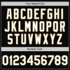 Custom Black White Pinstripe Old Gold Bomber Full-Snap Varsity Letterman Jacket - Image 5