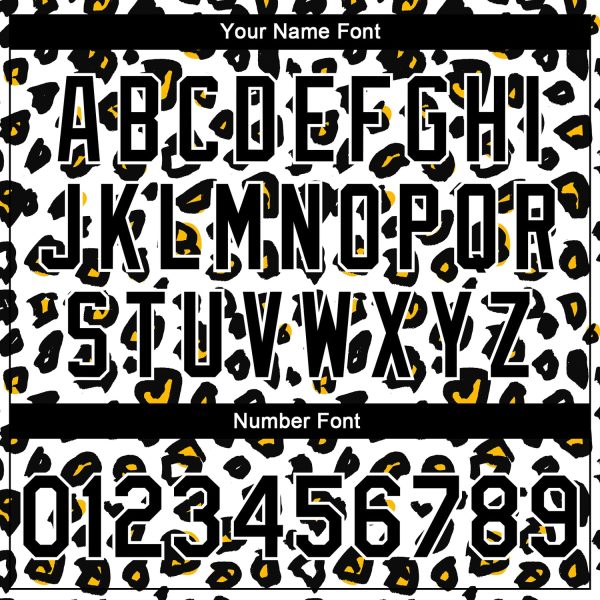 Custom White Black Leopard Print 3D Pattern Design Bomber Full-Snap Varsity Letterman Jacket - Image 5