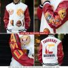 Custom White Black Check Board 3D Pattern Design Bomber Full-Snap Varsity Letterman Jacket - Image 2