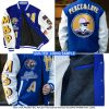 Custom White Black Check Board 3D Pattern Design Bomber Full-Snap Varsity Letterman Jacket - Image 3