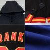 Custom Royal Neon Green-White Bomber Full-Snap Varsity Letterman Hoodie Jacket - Image 2