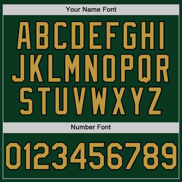 Custom Green Old Gold-Black Bomber Full-Snap Varsity Letterman Hoodie Jacket - Image 5