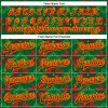 Custom Green Red-Gold Christmas 3D Bomber Full-Snap Varsity Letterman Jacket - Image 6