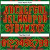 Custom Green Red-Gold Christmas 3D Bomber Full-Snap Varsity Letterman Jacket - Image 7