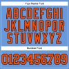 Custom Light Blue Orange-Black Mesh Authentic Throwback Baseball Jersey - Image 5