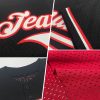 Custom Maroon Black-White Mesh Authentic Throwback Baseball Jersey - Image 2