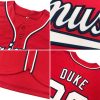 Custom Red Red-Black Authentic Baseball Jersey - Image 6