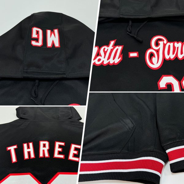 Custom Stitched Red Royal-White Sports Pullover Sweatshirt Hoodie - Image 2