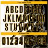 Custom Graffiti Pattern Black-Gold Scratch Sublimation Soccer Uniform Jersey - Image 5