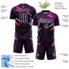 Custom Purple White Lines Sublimation Soccer Uniform Jersey - Image 4