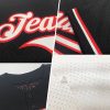 Custom White Medium Pink-Green Mesh Authentic Throwback Baseball Jersey - Image 2