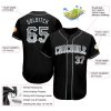 Custom Black Silver-White Authentic Drift Fashion Baseball Jersey - Image 3