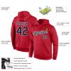 Custom Stitched Red Navy-Old Gold Sports Pullover Sweatshirt Hoodie - Image 4